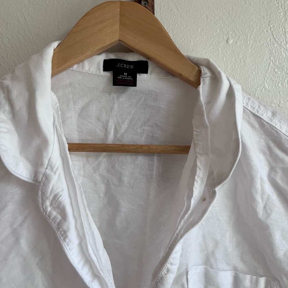 J. Crew Crisp White Collared Shirt